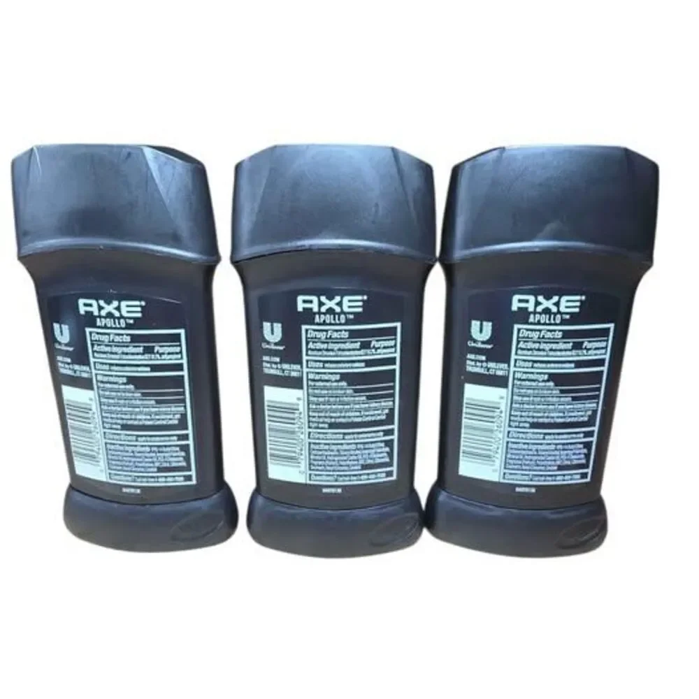 Lot of 3 AXE Apollo Antiperspirant Deodorant Stick 48H Sweat & Odor Protection